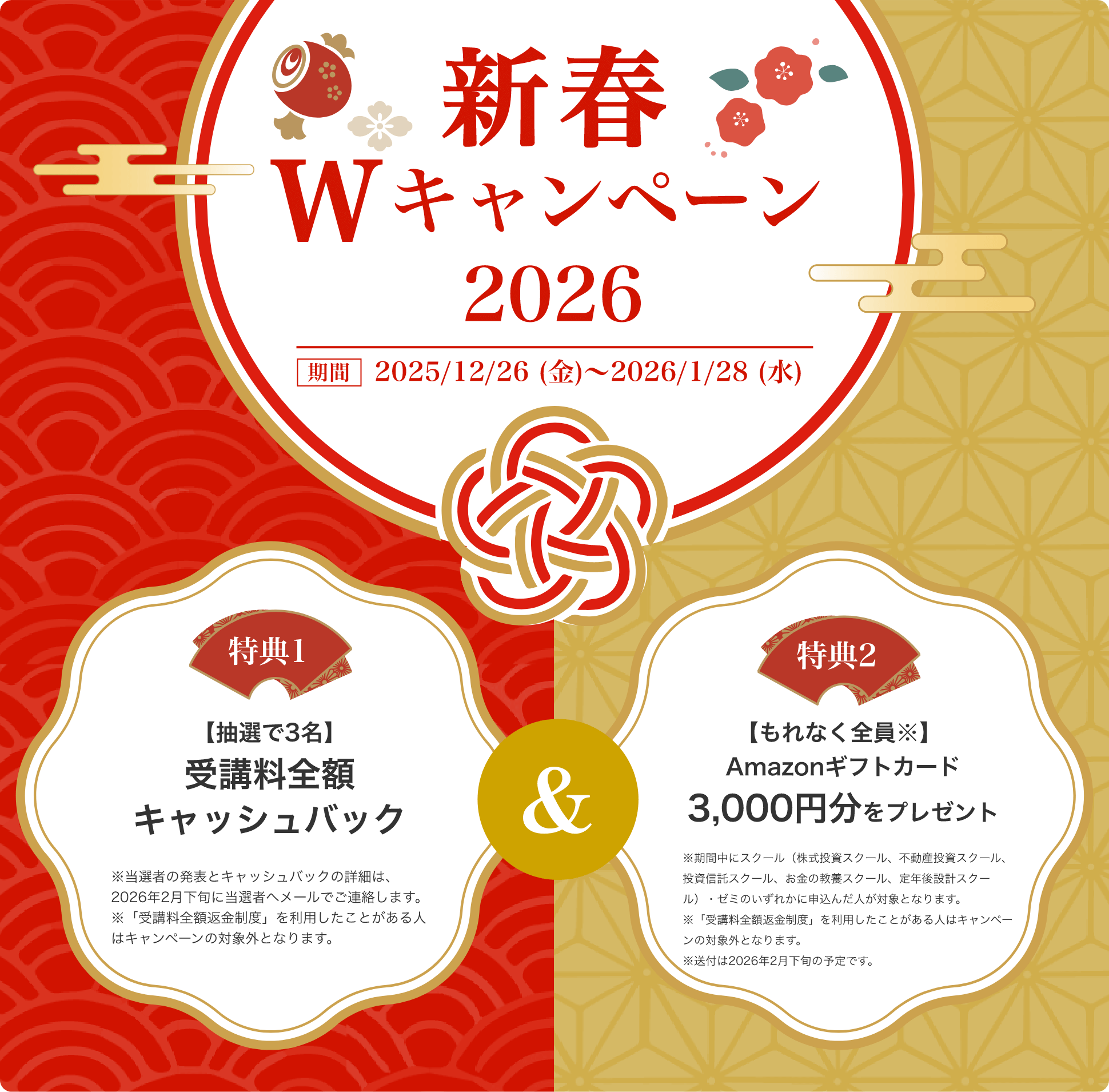 �V�tW�L�����y�[��2026 ���T1�y���I��3���z��u���S�z�L���b�V���o�b�N�^���T2�y����Ȃ��S���zAmazon�M�t�g�J�[�h3,000�~�����v���[���g